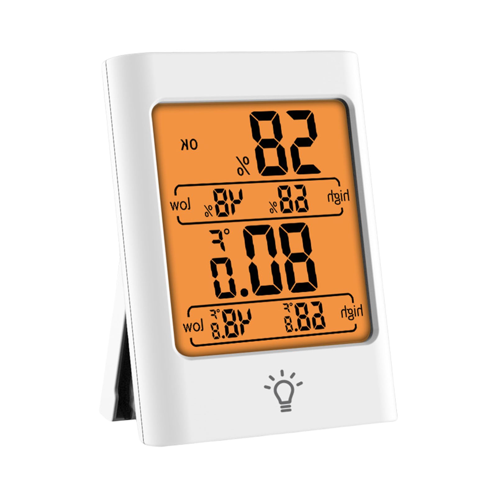 Kalttoy White Accuracy Indoor Thermometers Hygrometer With Comforts Display And Backlight For Home Environment Precisions Humidity Sensors