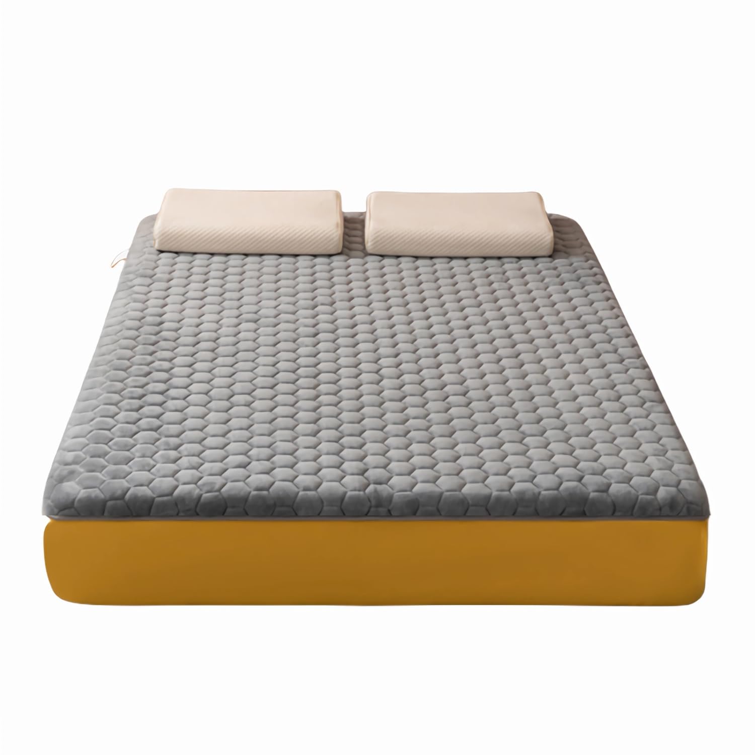 LXJDDLD Japanese Futon Mattress,Tatami Mattress Topper,Portable Sleeping Pad,Roll Up Floor Mattress,Foldable Tatami Mat for Sofa Lounger Camping Dormitory Yoga Nap Meditation,Gray 4cm,60x120cm