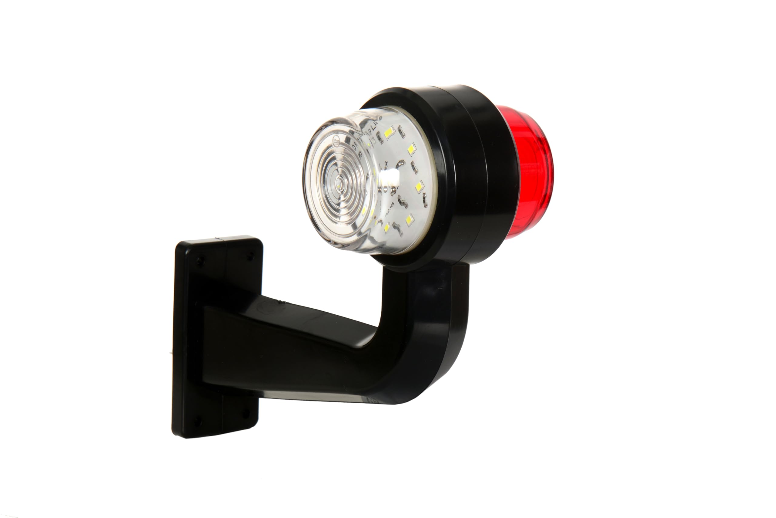 Generico 4 luces LED de 12 V 24 V blancas y rojas, faros laterales de goma derecha e izquierda, brazo largo para remolque, furgoneta, caravana, tractor