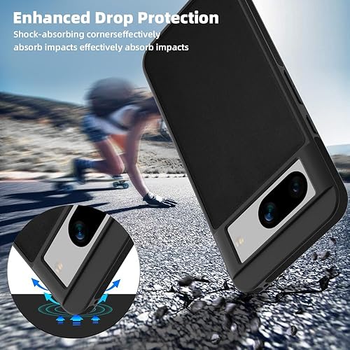 Miniatura 2 de X-level Funda delgada para Google Pixel 8, de doble capa, a prueba de golpes, cuerpo completo, parte trasera de policarbonato duro, superficie de