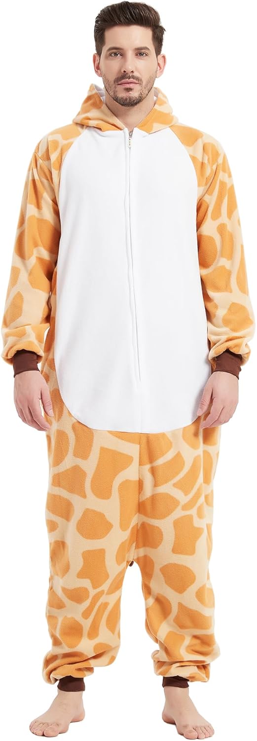 MAJ&COS Animal Onesies Adult Pajamas Halloween Cosplay Costume Unisex Onesie for Women Men