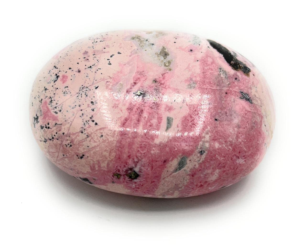 GOLDEN QUARTZ - THE CRYSTAL HUB Rhodonite Crystal Oval for Love Affection and Expression (Oval)