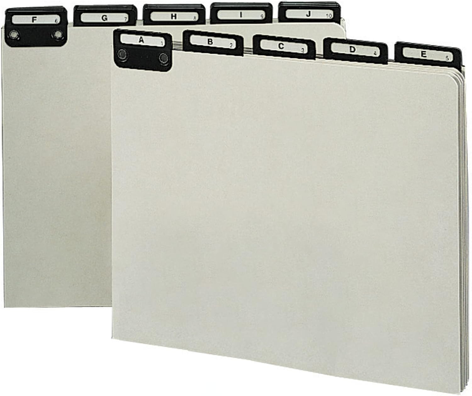 Smead 100 Recycled Pressboard File Guides, Flat Metal 1/5
