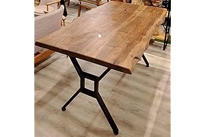 36 x 80 Inch Live Edge Dining Table for 8