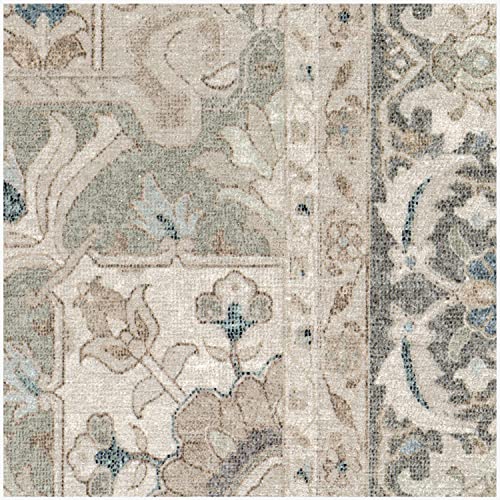 Ruggable Hendesi Heriz Washable Rug - Perfect Vintage Area Rug For Living Room Bedroom Kitchen - Pet & Child Friendly - Stain & Water Resistant - Abalone 8'X10' (Standard Pad) #TOP2