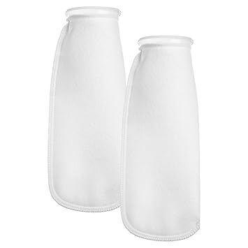 Filter Socks 200 Micron - LONG - Aquarium Felt Filter Bags - 2 Pack - 4 Inch Ring by 14 Inch Long, Custom Made In The USA For Aquatic Experts