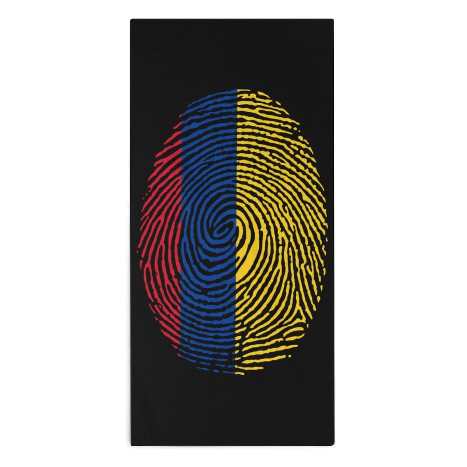 TXFBTRFSA Colombia Flag Finger Hand Towels for Adult Face Towel Bath Beach Swim Accessories