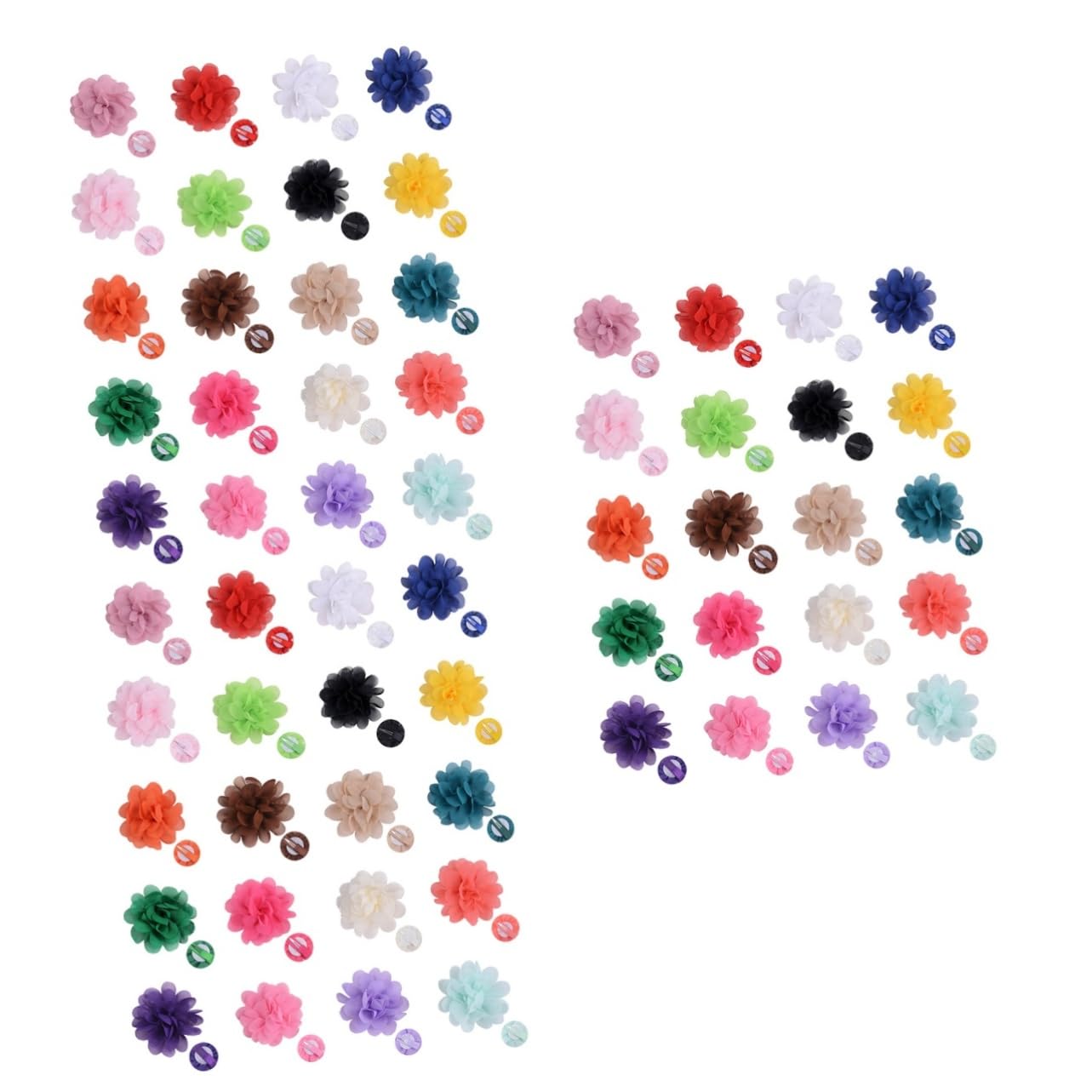 TOYANDONA 60pezzi Pz Chiffon Flower Hair Clips Per Bambine Fermagli Colorati Per Accessori Per Feste e Occasioni Speciali Adatti Ragazzo Ragazza e Ragazze Facili Da Applicare Su