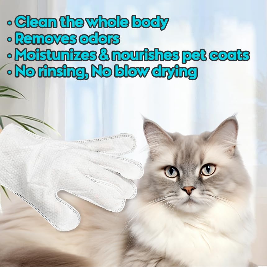Cleaning Glove for Dog and Cat, Wipes Gloves for Dog and Cat Fur Face, Ear, Eye, Paws Cleaning Wipes Pet Wash Free Gloves, Grooming Wipes for Pet No Rinse Thick Dog Wipes Gloves(6 Pcs) Cleaning Glove for Dog and Cat, Wipes Gloves for Dog and Cat Fur Face, Ear, Eye, Paws Cleaning Wipes Pet Wash Free Gloves, Grooming Wipes for Pet No Rinse Thick Dog Wipes Gloves(6 Pcs)