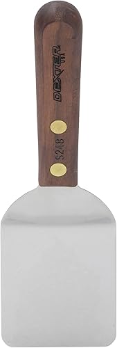 HIC Kitchen Dexter-Russell Mini Turner, acero inoxidable con mango de nogal, fabricado en los Estados Unidos, natural