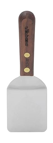 HIC Kitchen Dexter-Russell Mini Turner, acero inoxidable con mango de nogal, fabricado en los Estados Unidos, natural