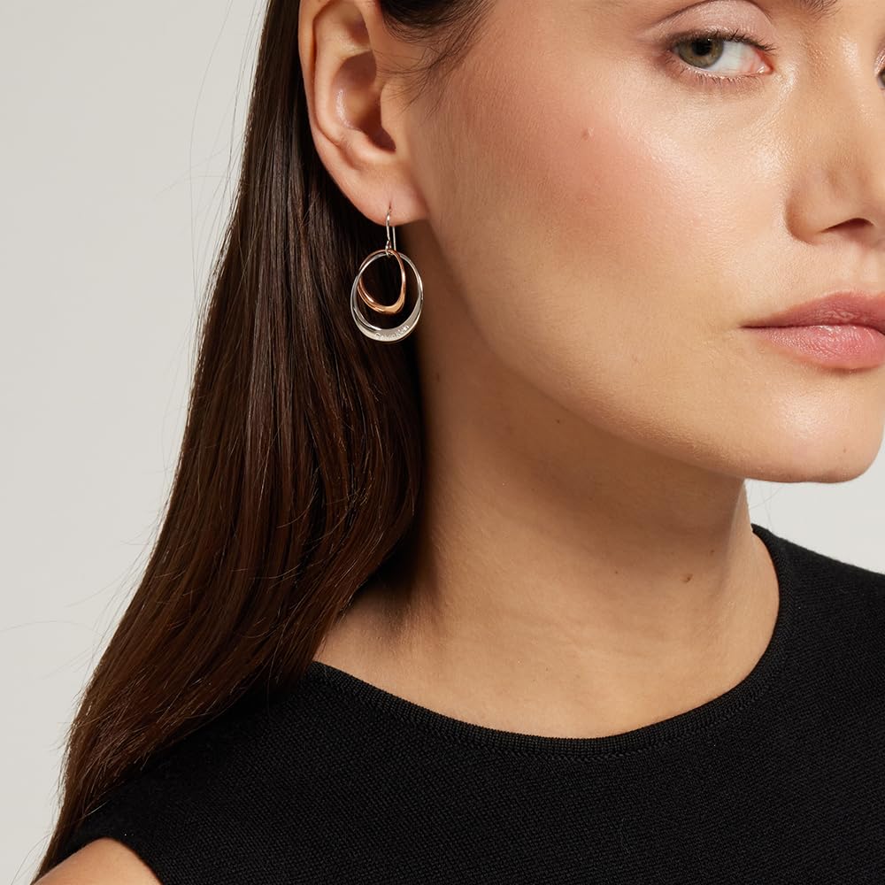 Calvin Klein Pendants d'oreilles pour Femme Collection WARPED RINGS