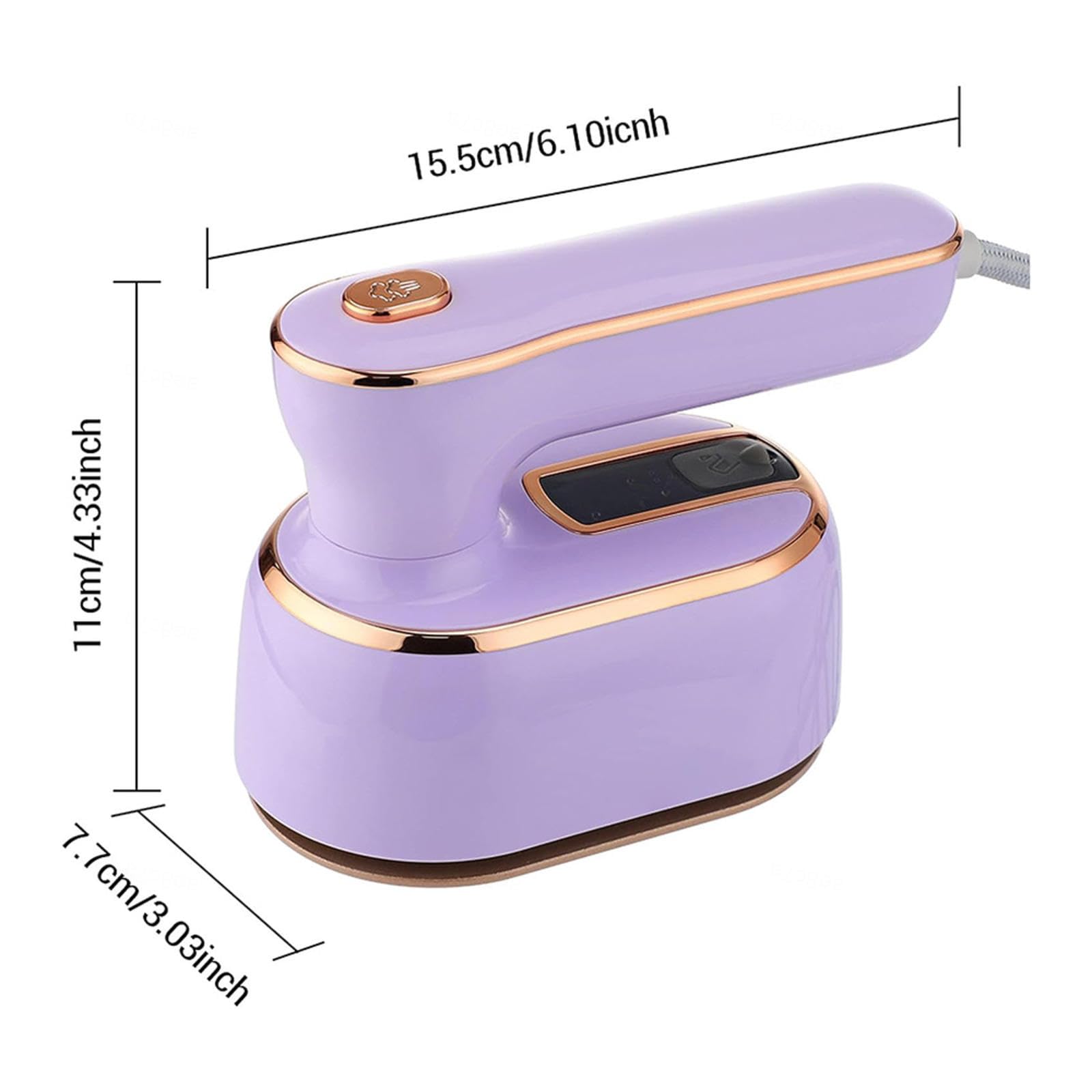 Mini Ferro da Stiro da Viaggio, Ferro da Stiro Portatile 1000w con Base in Titanio,Manico Pieghevole, Miniferroda Stiro Stiratura Rapida per Affari,Viaggi,White