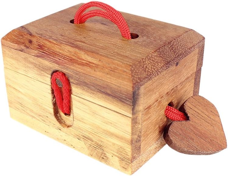 Magic Love Box โ Gift Box With Trick Opening โ Jewellery Box โ Wooden Storage Box โ Standard โ Size: 3.3โ x 2.6โ x 2.2โ (8.5 x 6.5 x 5.5 cm)