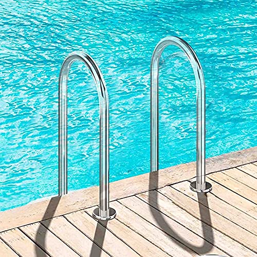 Escalera de piscina de acero inoxidable con 3 peldaños miniatura 1