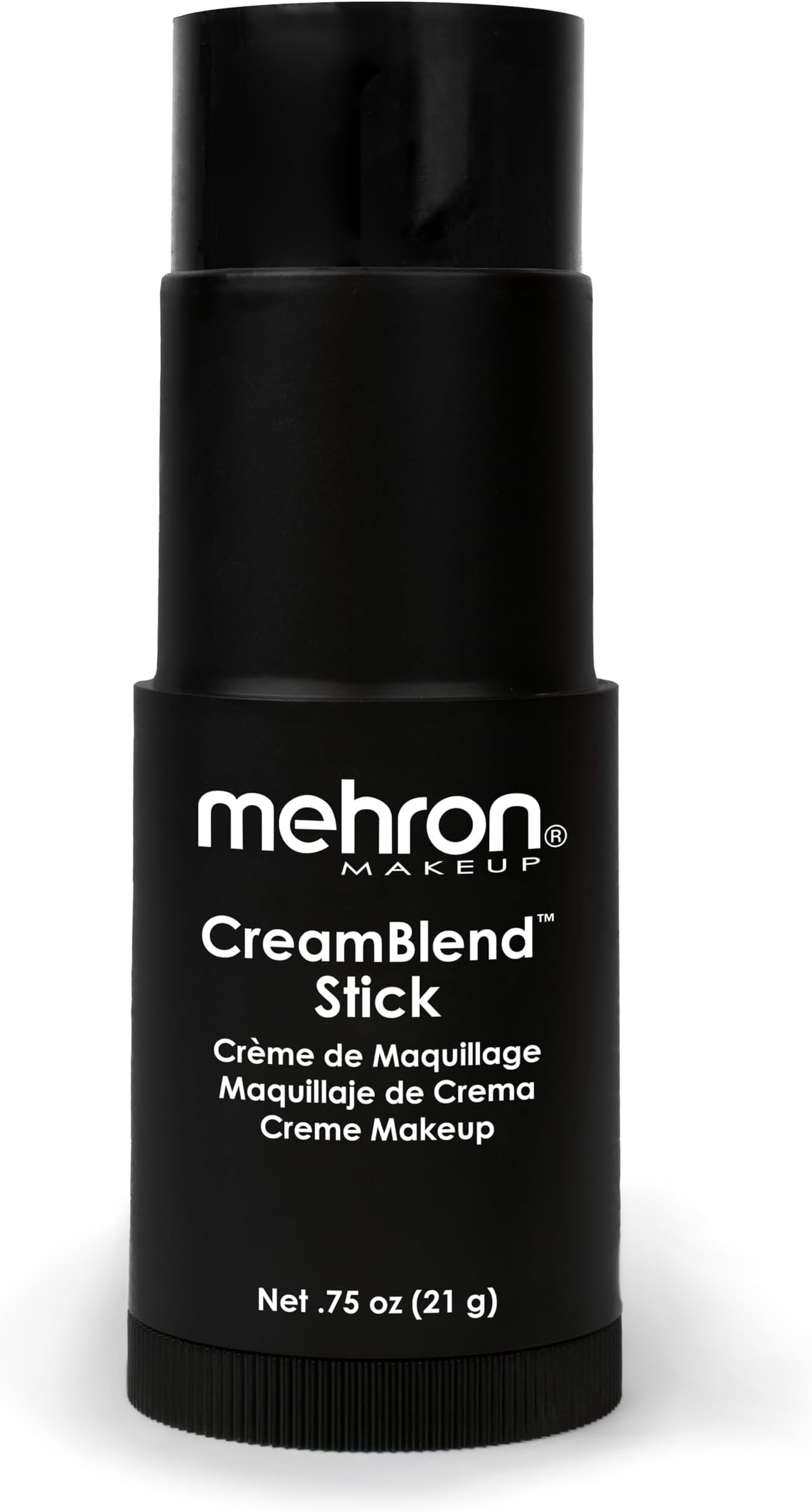 Mehron Makeup CreamBlend Stick | Face Paint, Body Paint, & Foundation Cream Makeup | Body Paint Stick .75 oz (21 g) (Black)
