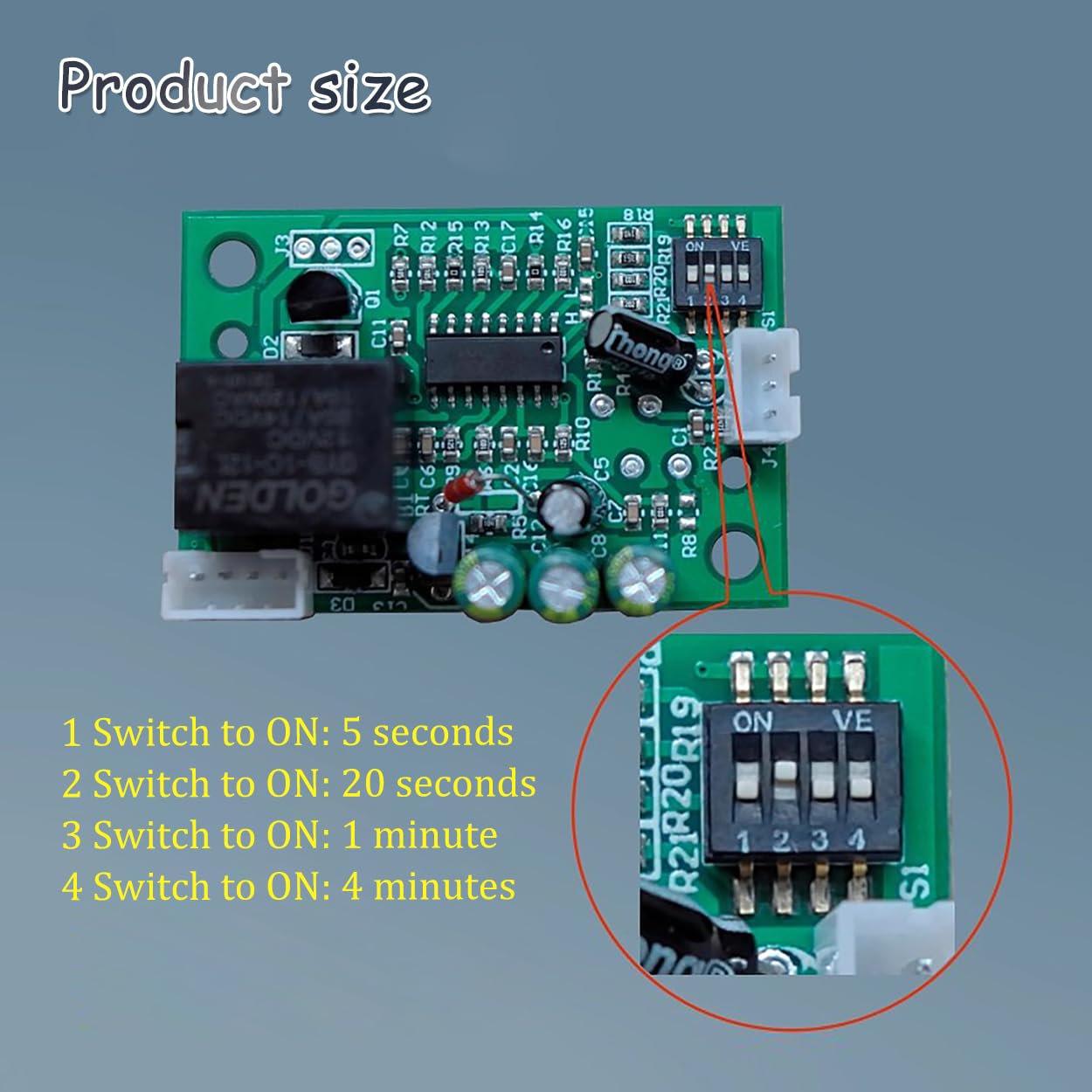 DC 12V PIR IR Pyroelectric Infrared Module Adjustable Relay