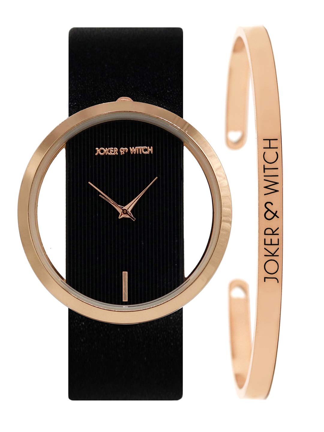 Joker & Witch Stainless Steel Women Analog Watch Bracelet Set (Black Dial & Rose Gold), Black Band (B08T9G33D2) Amazon Price History, Amazon Price Tracker