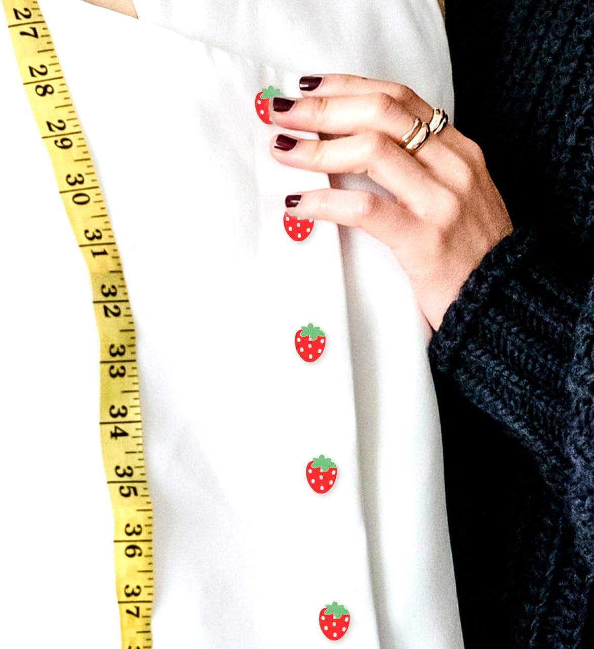 COHEALI Strawberry Wooden Buttons Double Hole Sewing Buttons for DIY Crafts Clothing Scrapbooking Decorative Wood Buttons 0.86 X 0.66 X 0.15 in image 5