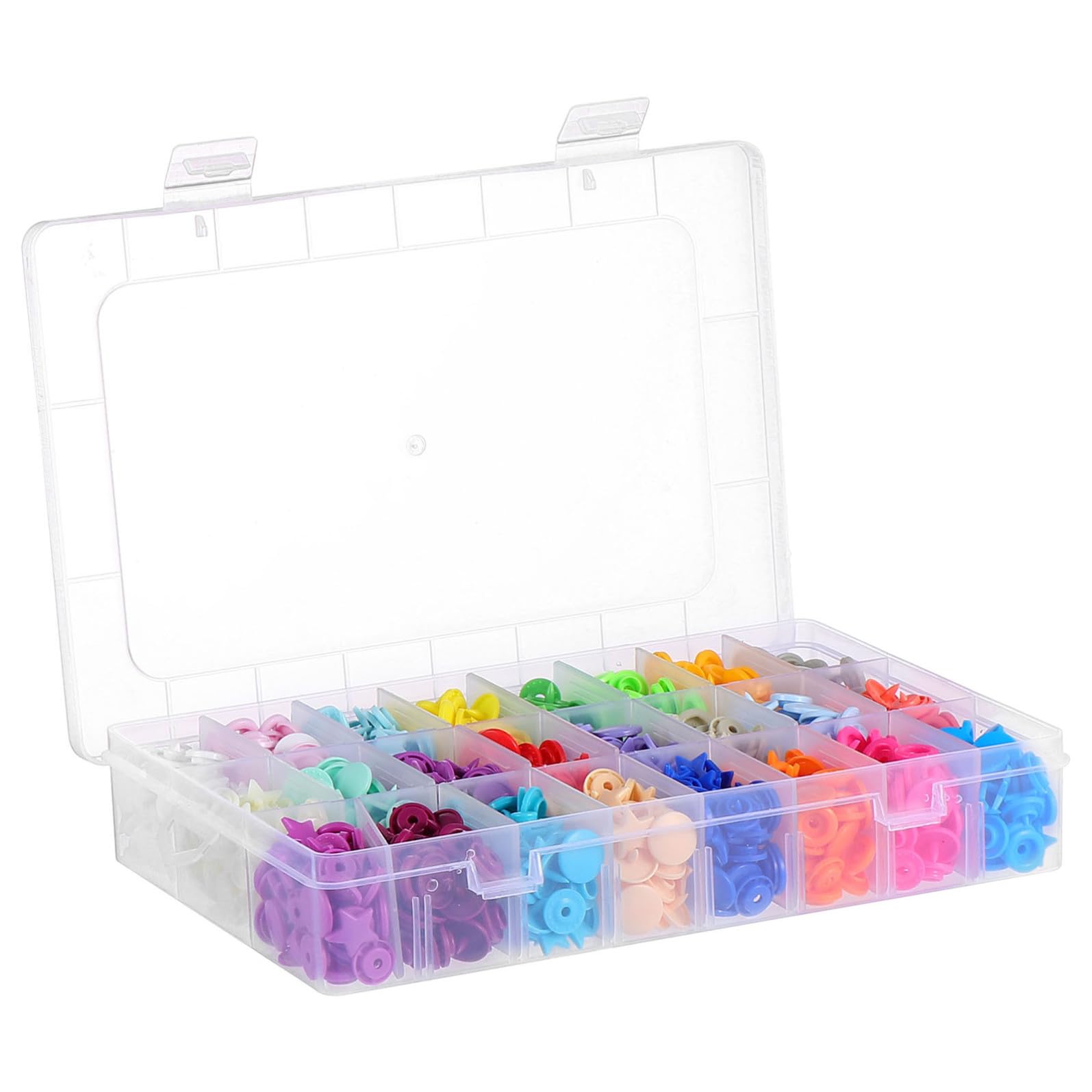 COOPHYA Kit 360 Set Bottoni Automatici in Plastica per Cucito, Facile da Usare, per Principianti e Professionisti, Adatti a Pannolini e Tessuti