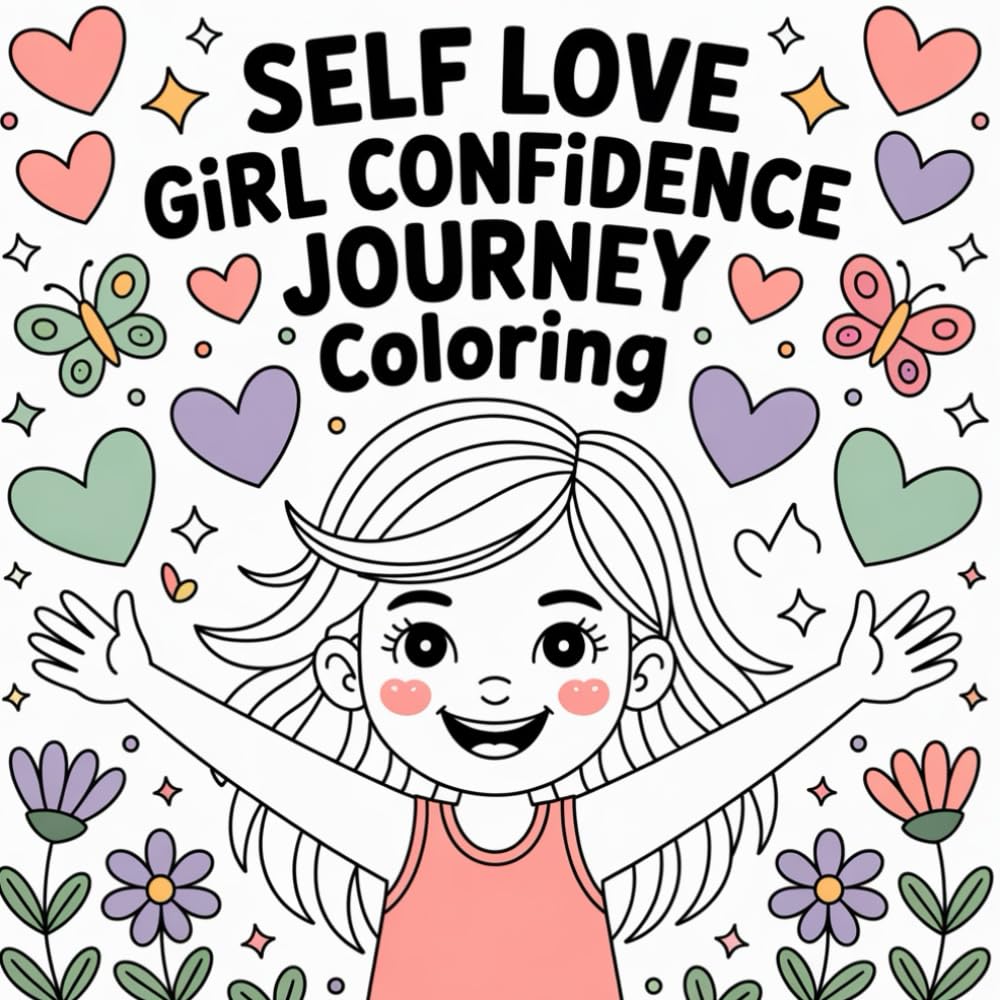 Self Love Girl Confidence Journey Coloring: A beautifully empowering collection designed to boost confidence, calm minds, and inspire positivity.