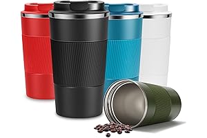 YINJAM 17oz Travel Tea Cup Insulated for Hot/Cold Tea Drinks