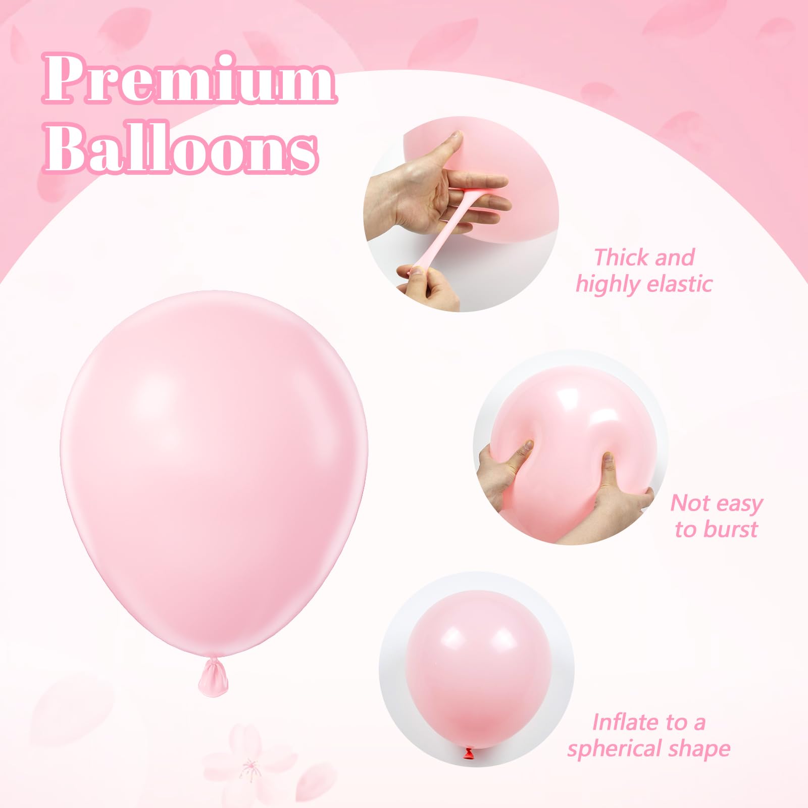 Light Pink & White Balloons - Party Decorations -3