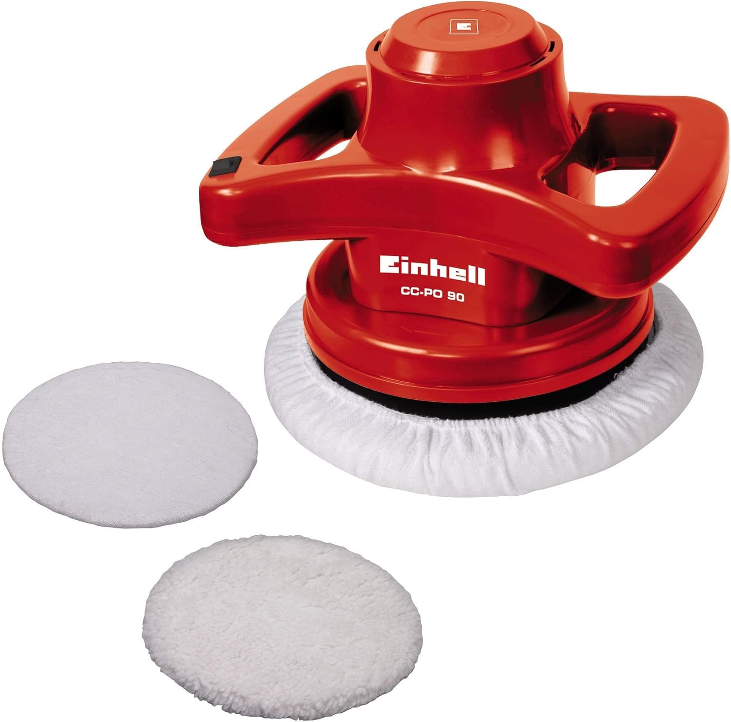 Einhell Cc-Po 90 Maszyna do Polerowania Samochodu, Wielokolorowy, Ø 240 mm & Einhell Einhell Osłony do Polerowania, Biały, 1 Zestaw