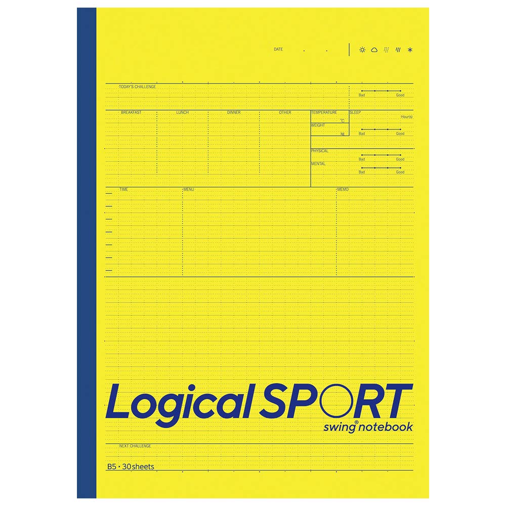 Amazon.co.jp: Nakabayashi Logical Sports Notebook, B5, Yellow, No