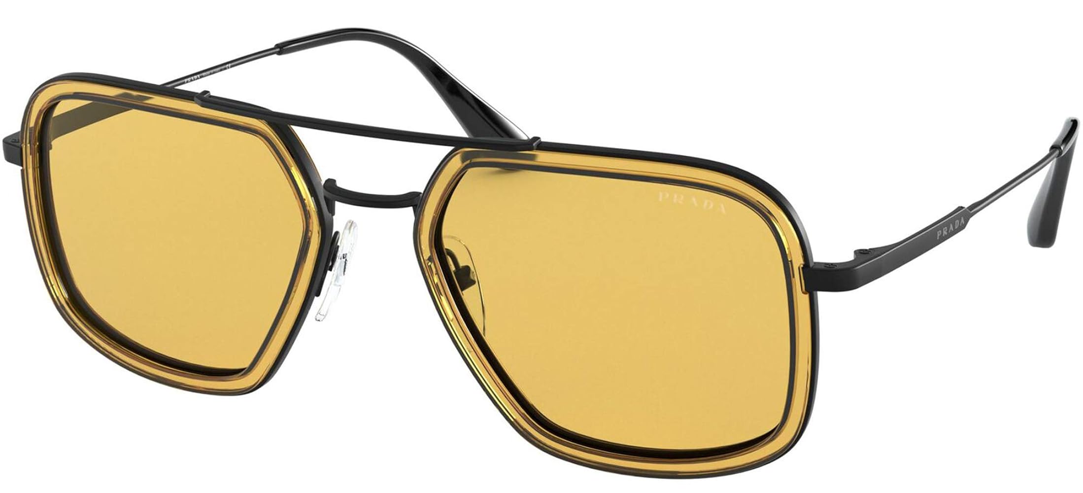美品　PRADA　サングラス　VPR57D　オレンジレンズ　シルバーフレーム Prada PR A57S L (58 - 15) with Orange lenses and Gold frame