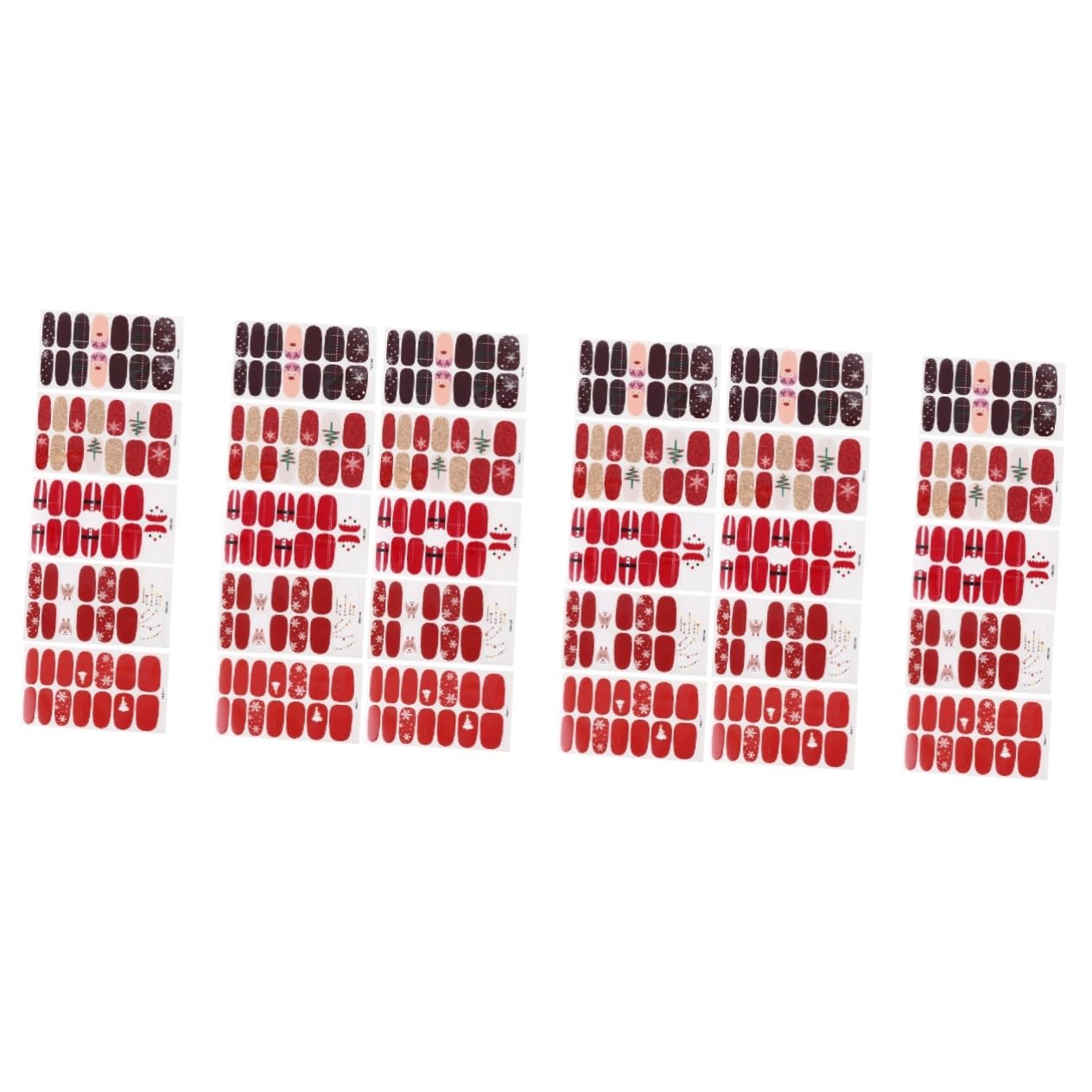 Healvian 30fogli Adesivi Per Unghie Natalizi Auto-adesivi Decorazioni Per Feste Di Natale e Inverno Stile Misto