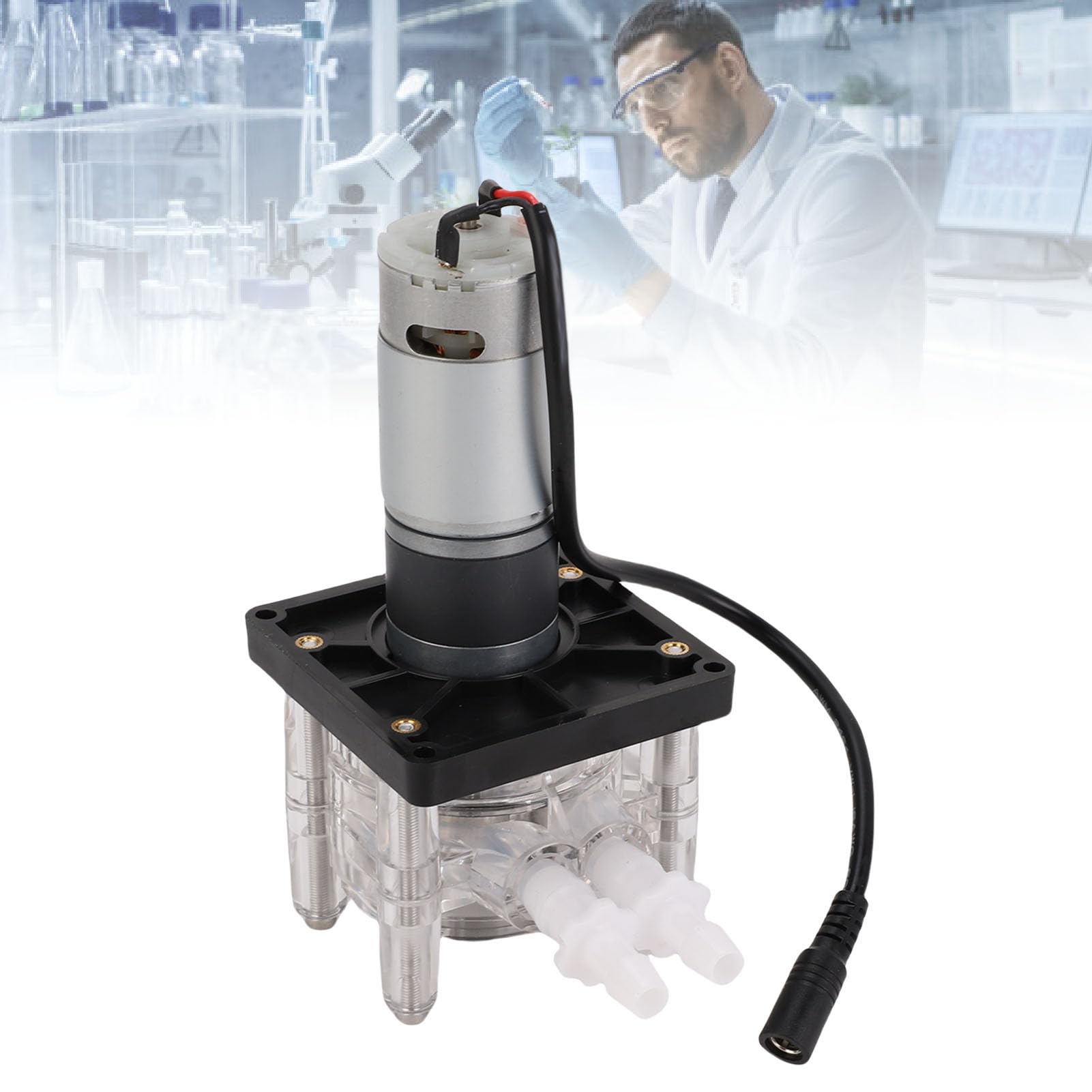 Fabater Alta Bomba Peristáltica de Velocidad de Flujo, 200-3000 Ml/min Tasa de Flujo Ajustable de Cepillo DC Motor Bomba de Dosificación de Líquido con Tubo BPT para Acuarium (EU)
