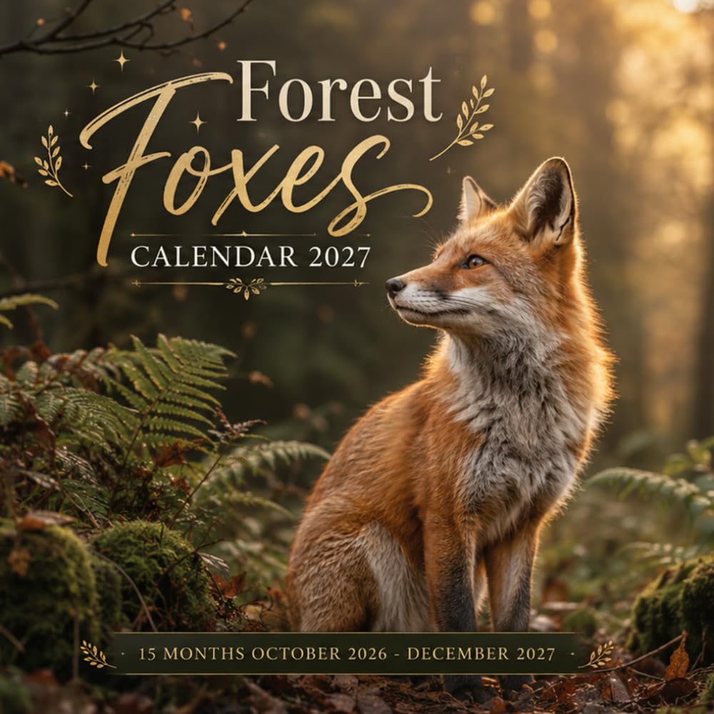 Forest Foxes Calendar 2027: 15-Month October 2026 – December 2027 | Forest Foxes & Woodland Nature . Spacious Planning Pages