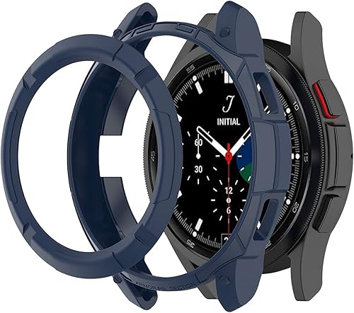 Miniatura 4 de Funda compatible con Samsung Galaxy Watch 4 Classic de 1.812 pulgadas, funda protectora con borde protector con anillo bisel para Galaxy Watch 4