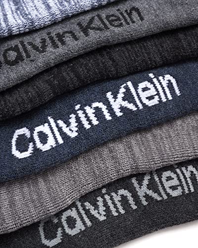 Image of Calvin Klein Mens No Show Socks - 6 Pack Soft Cotton Blend Cushioned Athletic Low Cut Socks for Men for Sports and Running