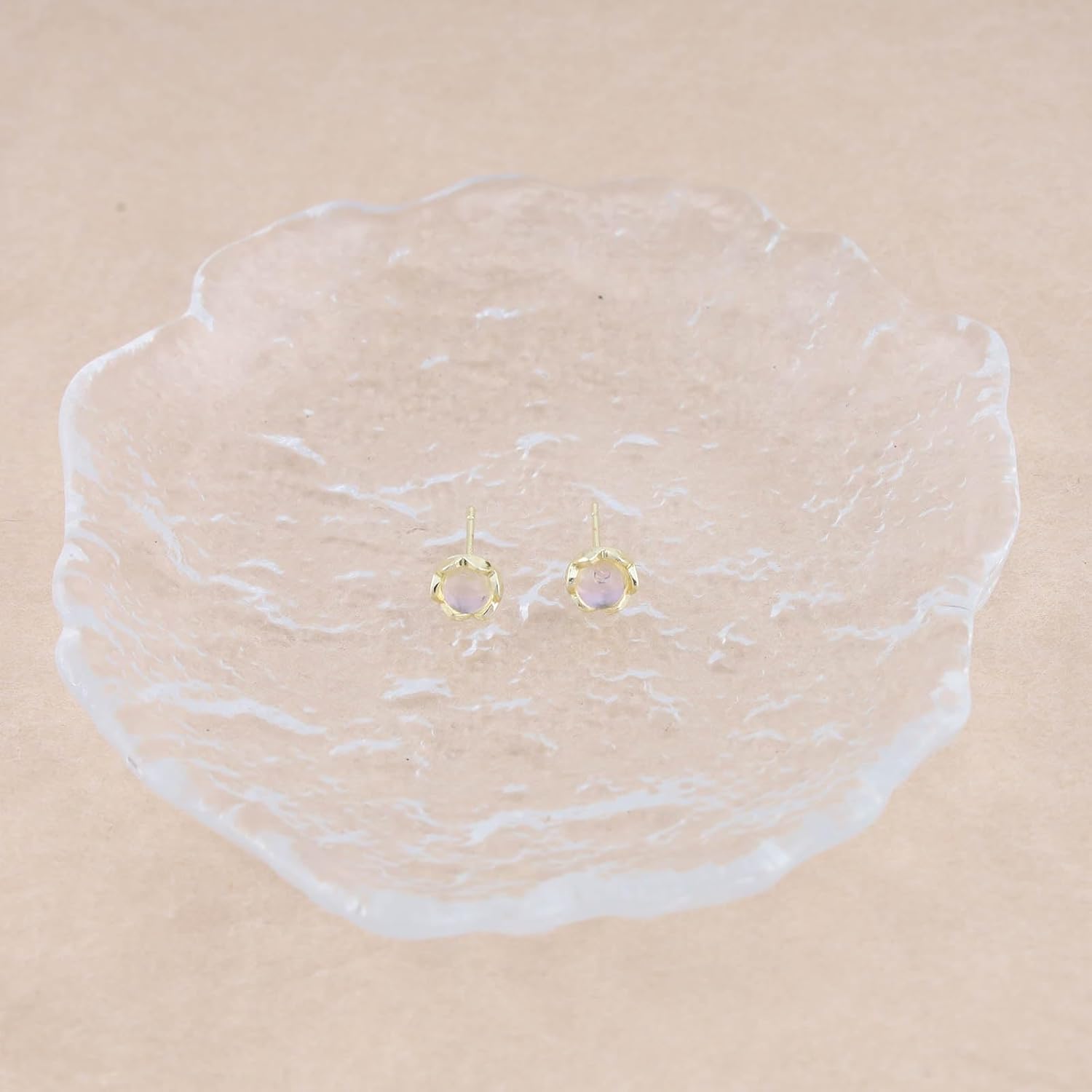 Vintage Moonstone Stud Earrings Tiny Moonstone Earrings Crystal Moonstone Earrings Opal Dot Stud Earrings Jewelry for Women - Image 3