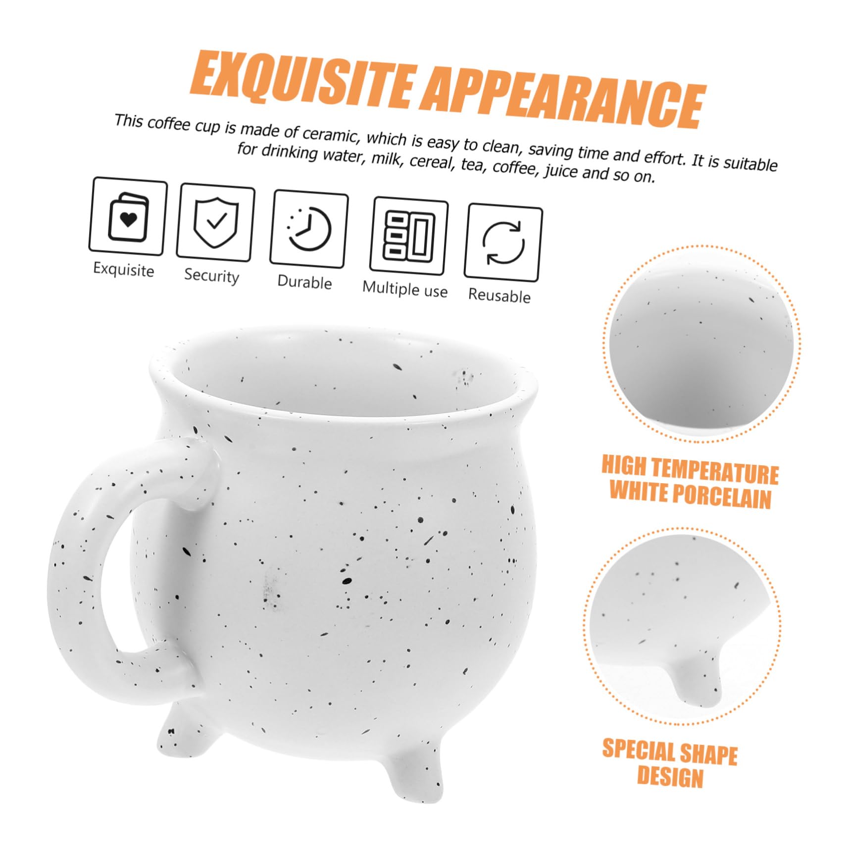 TOPBATHY 3 Tazze A Forma Di Calderone Per Caffè Tè Halloween Tazze Decorative Per La Famiglia E Gli Amici