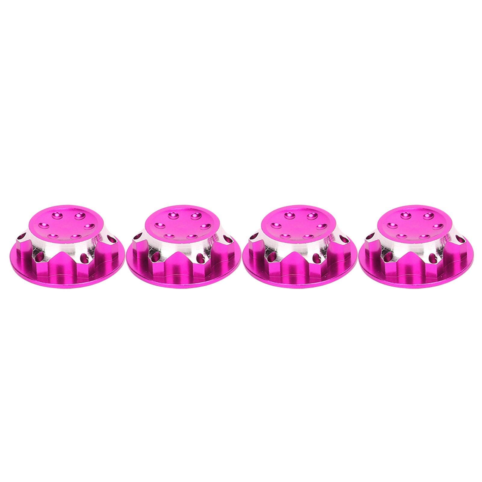 Loczek4pcs RC Rim Nut, Dustproof Tire Nut, Remote Control Car Parts High Reliability Aluminum Alloy for A-GAMA 1/8 RC Car RC Car Accessory