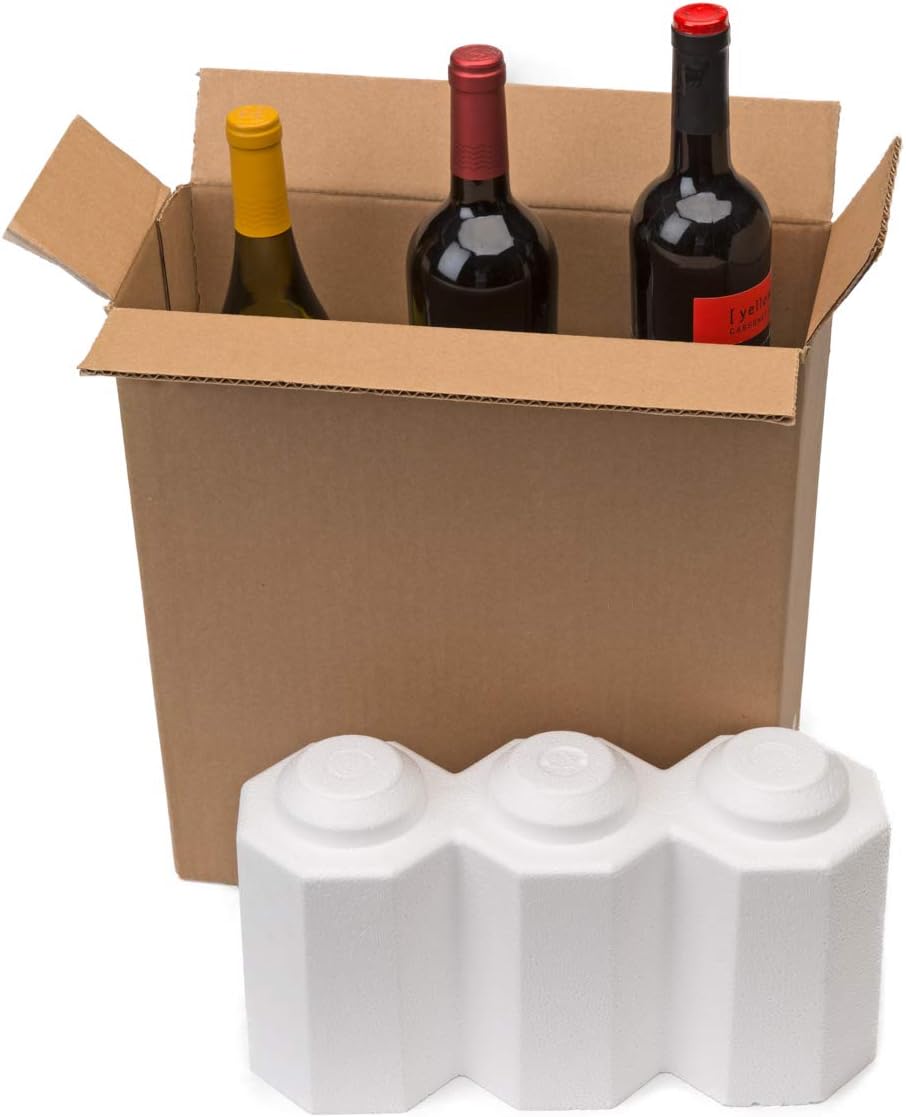 UHaul Wine 3 Bottle Wine Shipping, Moving & Packing Kit