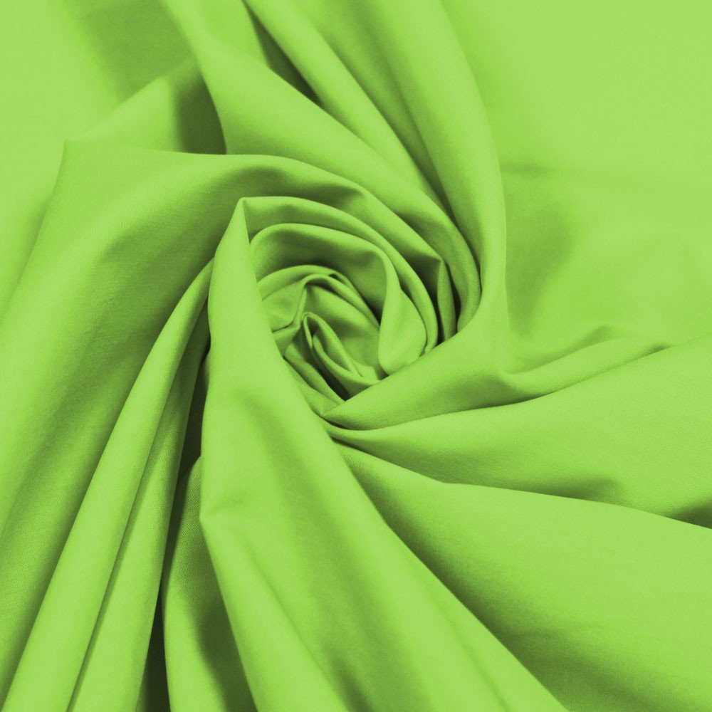 Plain Polycotton Lime Green - Per Metre