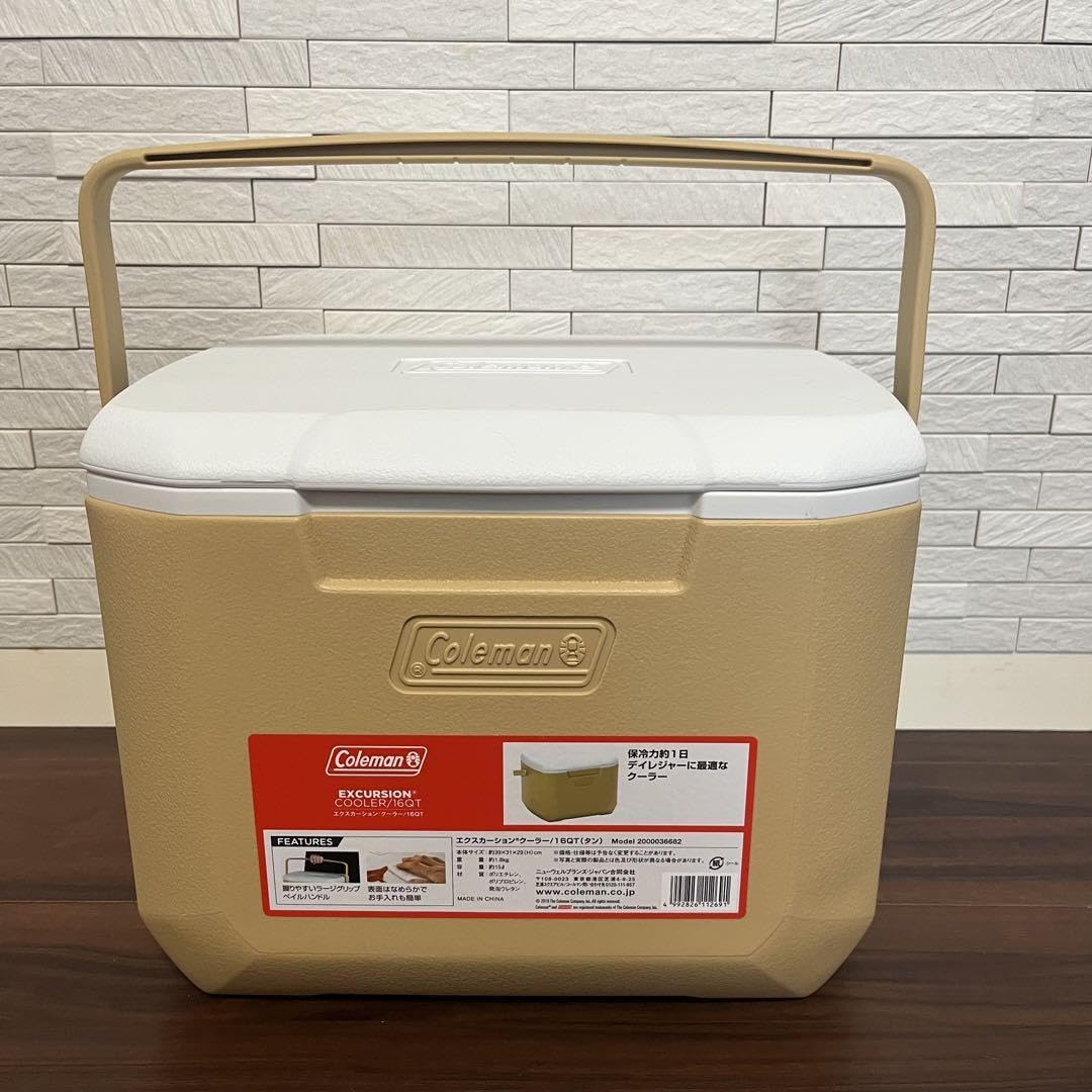 Amazon | コールマン クーラーボックス 16qt タンカラー ベージュ 