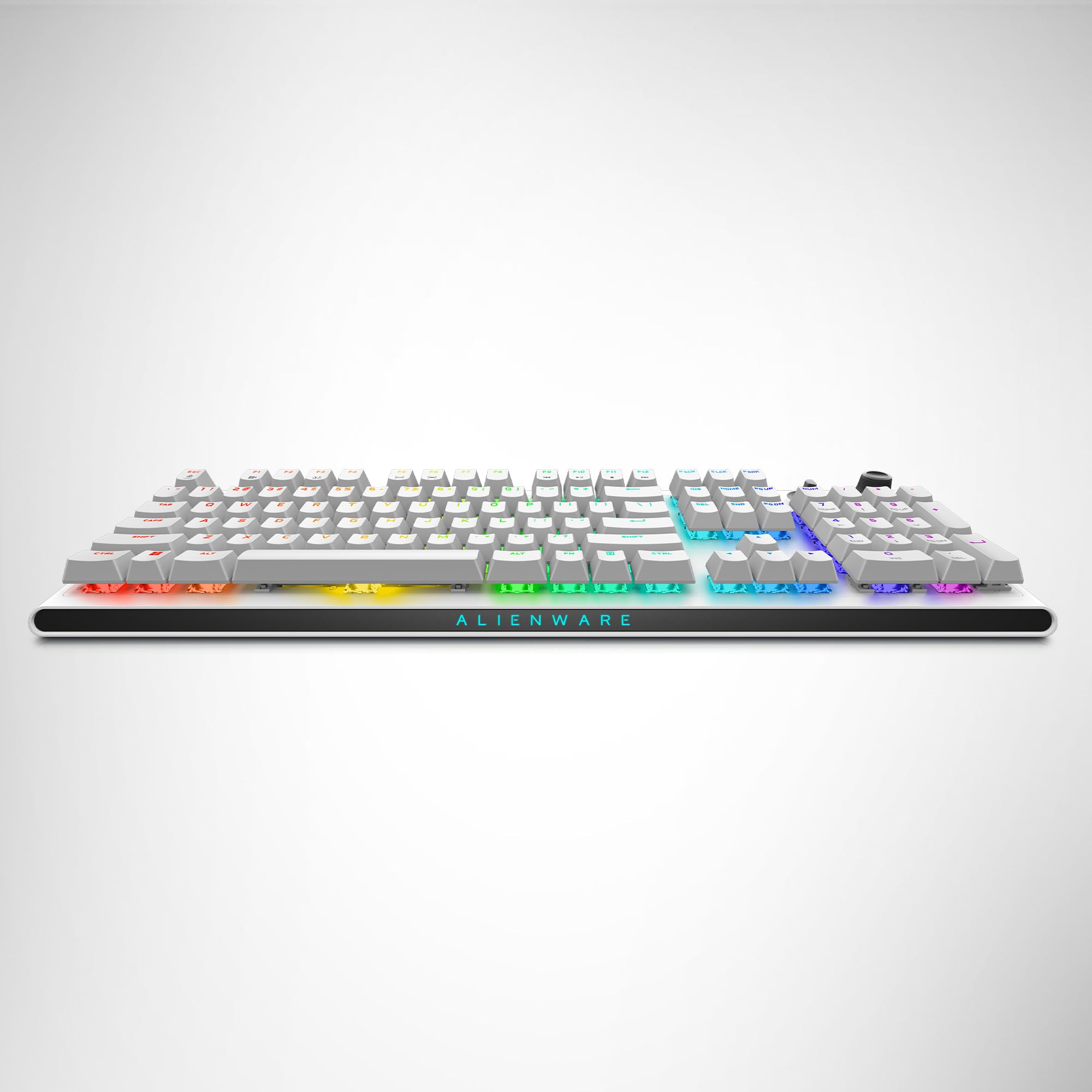 Alienware AW920K Tastiera Tri-Mode Wireless Gaming – Connettività Tri-Mode, Retroilluminazione AlienFX RGB, Switch CHERRY MX Red, Ricarica Magnetica, Qwerty Lunar Light