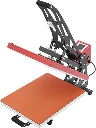 Máquina de prensa de calor semiautomática electromagnética de EE. UU. de 16 x 20 pulgadas, máquina de prensa de camisetas con base deslizante,