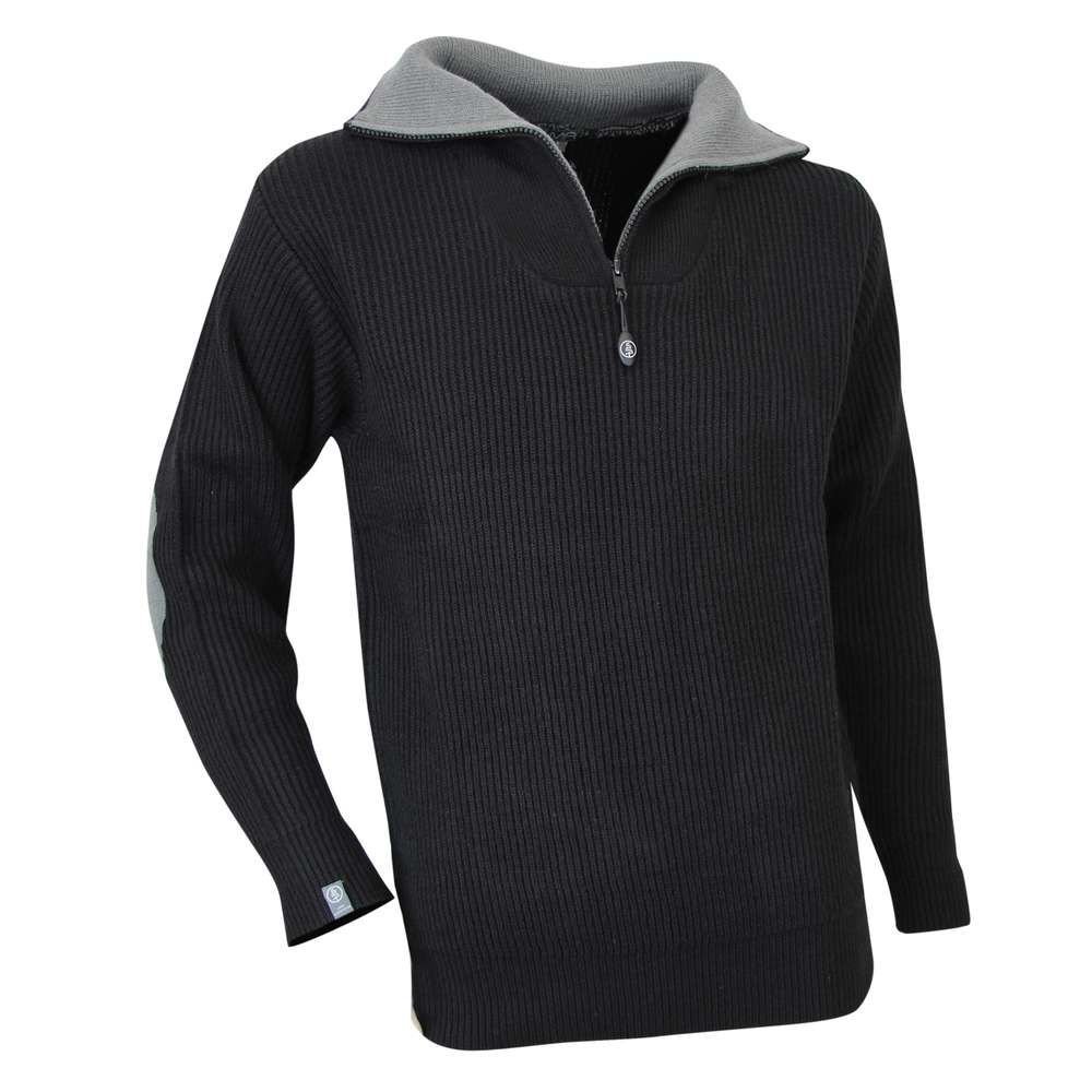 LMA 803170 CACAO Pull Col Camionneur, Noir, Taille 5