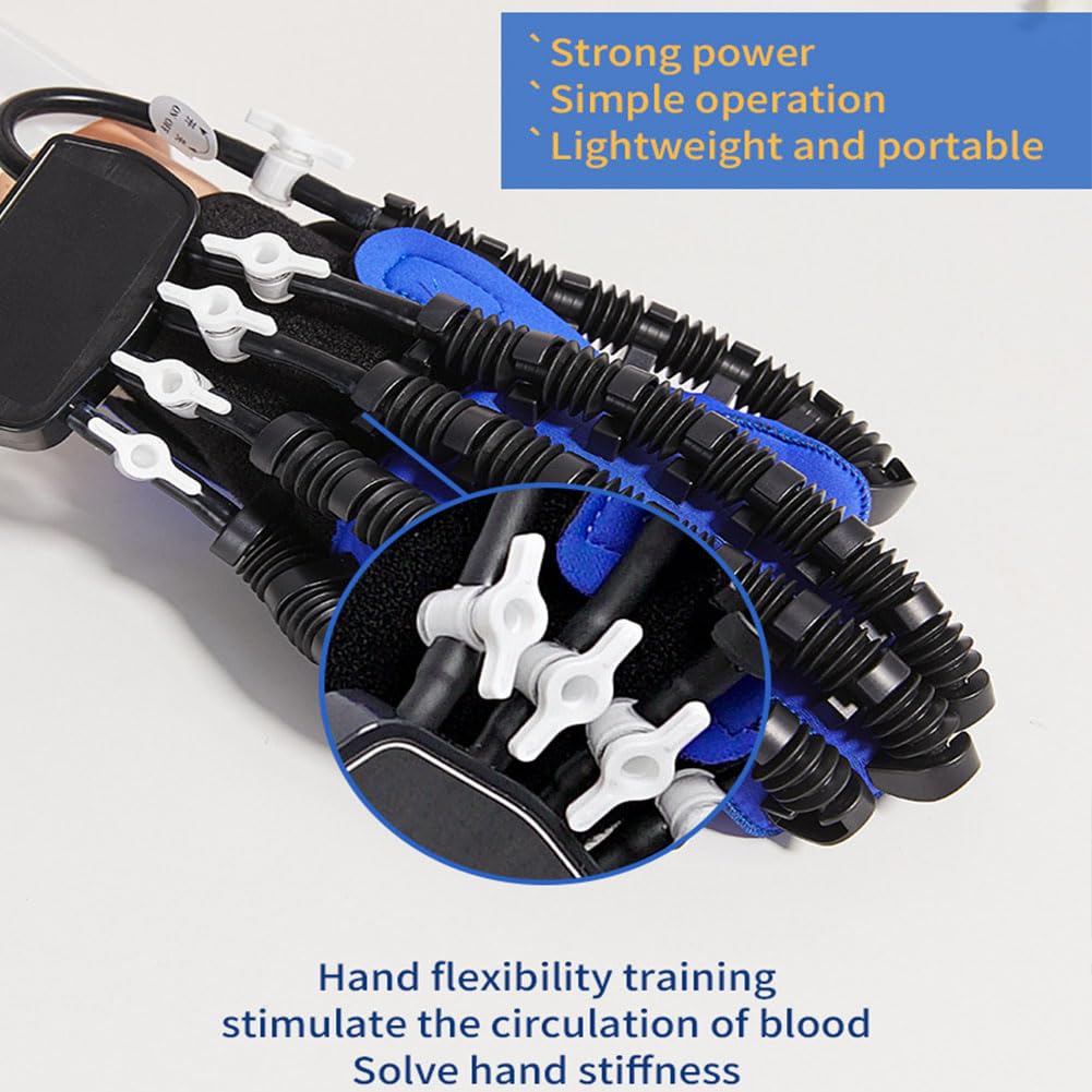 Guanto Robotico per Riabilitazione Mano -con Tecnologia a Specchio per Recupero Funzionale,Pressoterapia Dita,Dispositivo per Fisioterapia della Mano e delle Dita(Size:L,Color:Mano Sinistra)