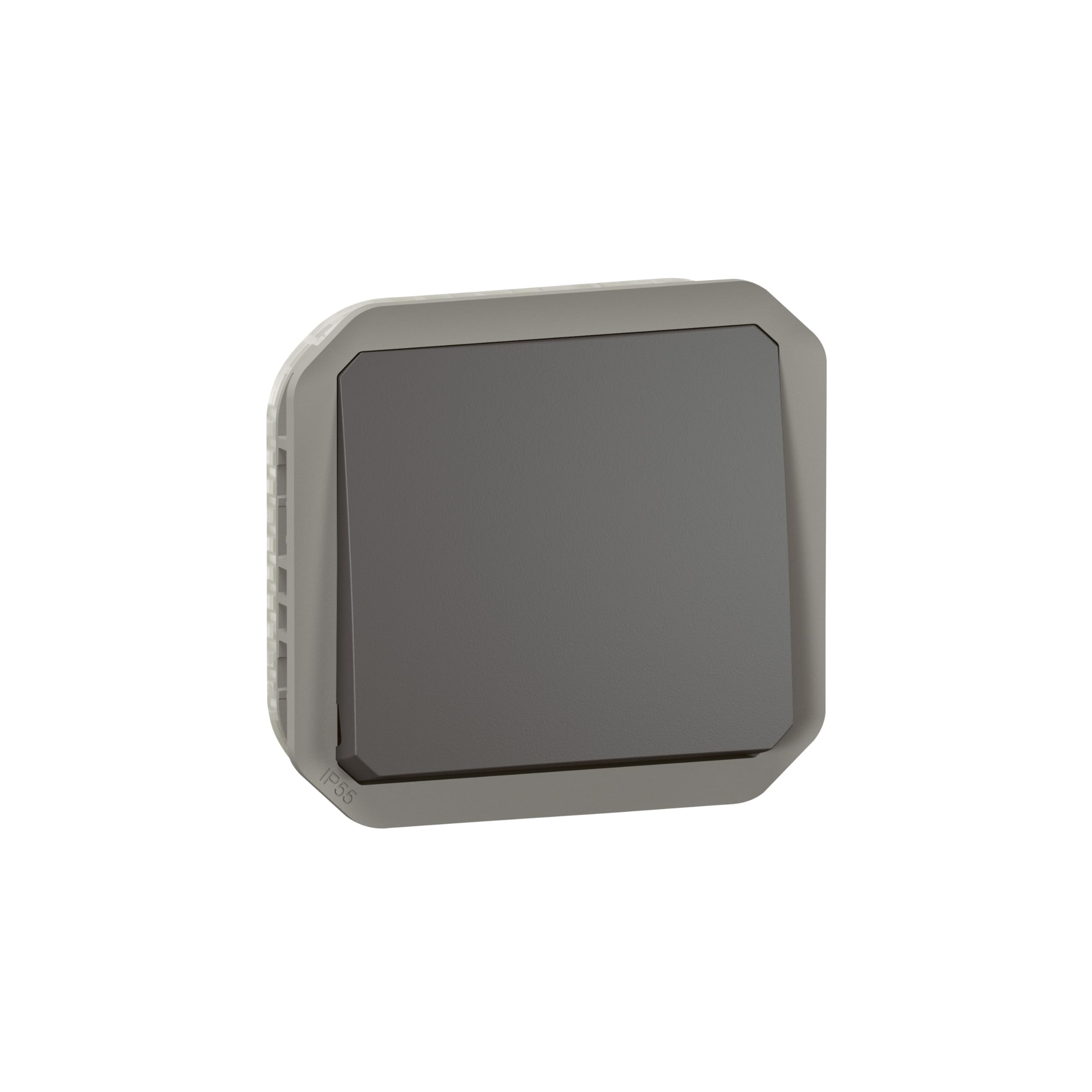 bouton poussoir - no - anthracite - composable - legrand plexo 069810l