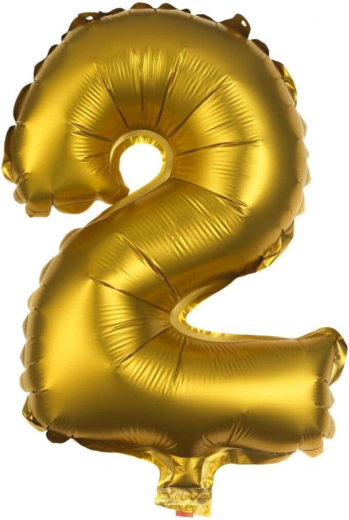 Hema Gold Foil Balloon, Number 2, 30Cm