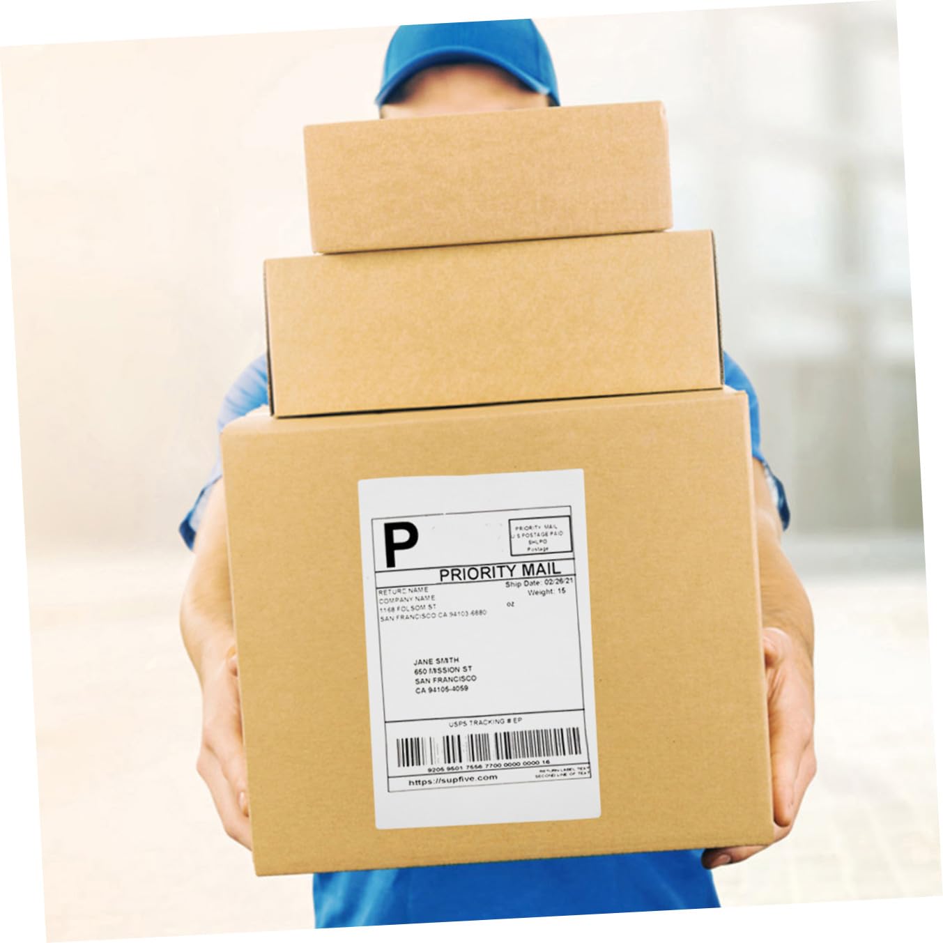 PLAFOPE 500pezzi Etichette Termiche Per Spedizioni Adesivi Compatibili Con Stampanti Rollo e Zebra Carta Per Stampa Chiara Macchie Facile Da Usare e Riutilizzabile Per Codici Barre e