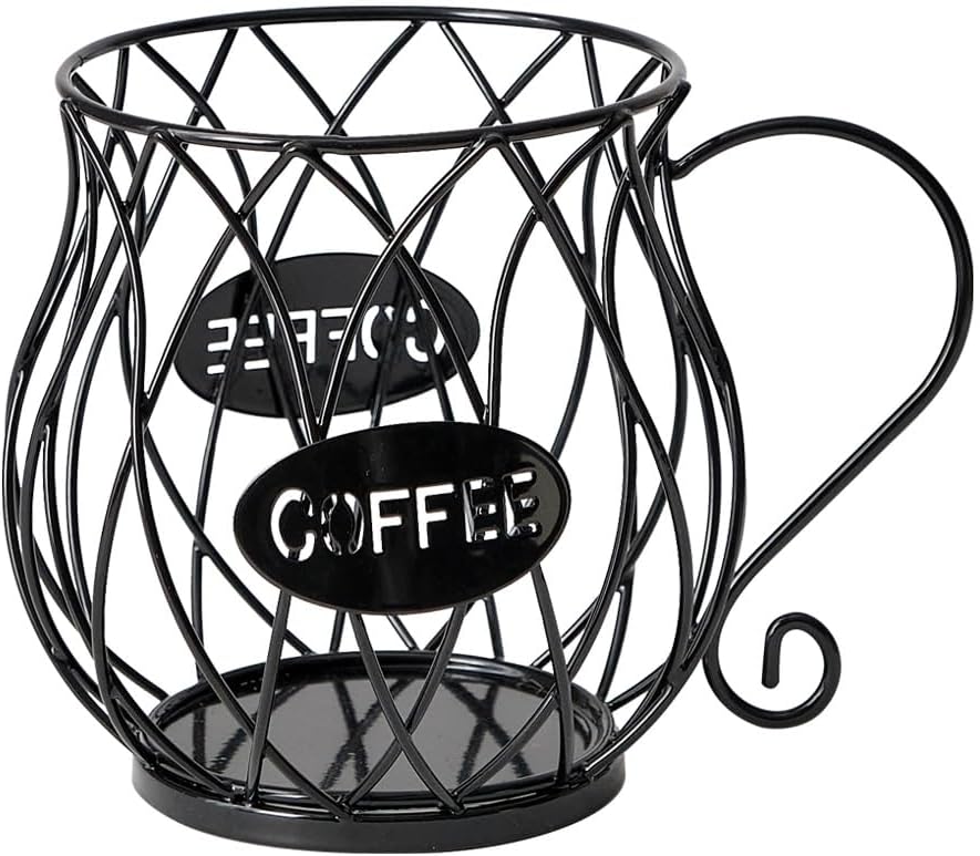 K Cup Holder with Ice Tongs, Large Capacity Coffee Pod Holder