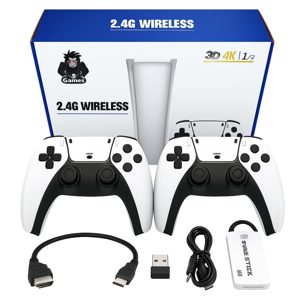 M15 RetroX Wireless TV Gaming Console, HDMI Retro Game Stick with Dual Wireless Controllers, 128GB Storage, 2.4G Wireless Retro Gaming System-image-16